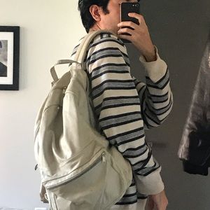 IVORY LEATHER BACKPACK- American apparel